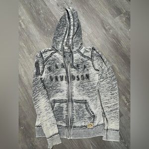 Harley Davidson burnout zip up hoodie